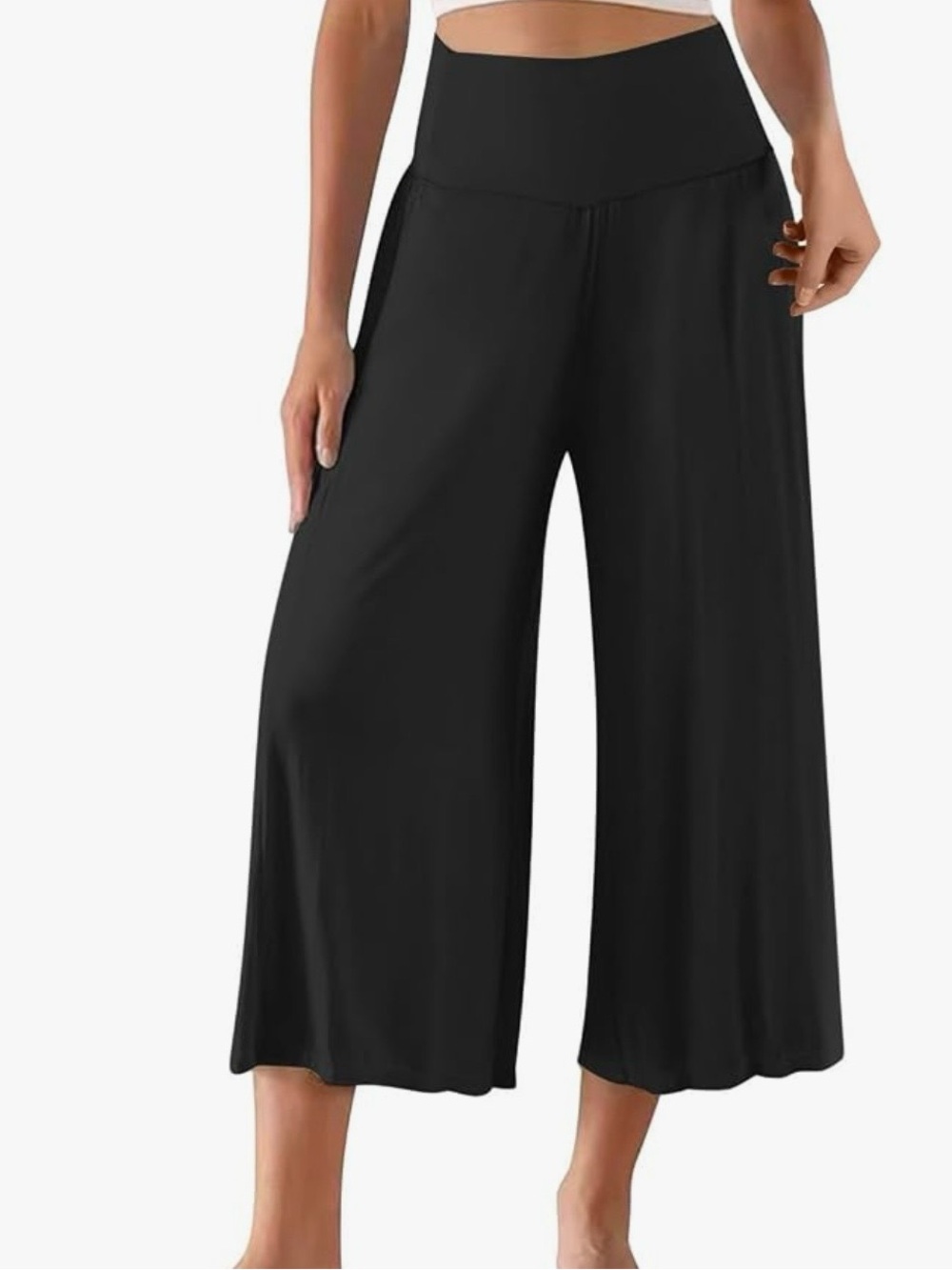 Just Living Black Wide Leg Capri Pants-NWT-size 1X